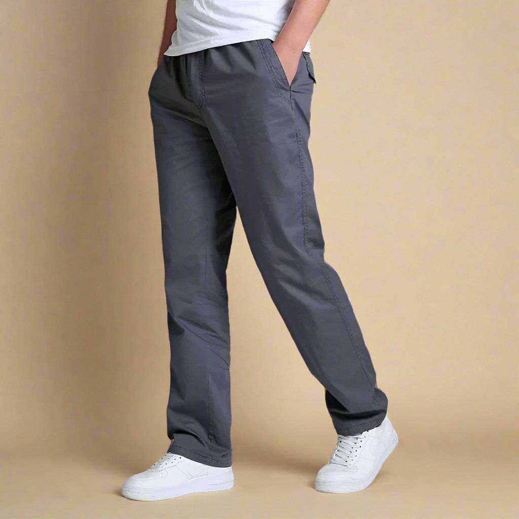 Men's Comfortable Chino Pants | Stylish Baggy Fit with Elastic Waistband