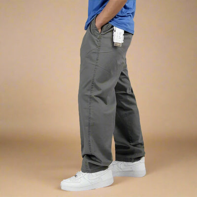 Men's Comfortable Chino Pants | Stylish Baggy Fit with Elastic Waistband